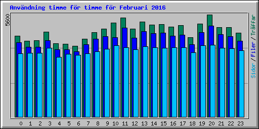Anvndning timme fr timme fr Februari 2016