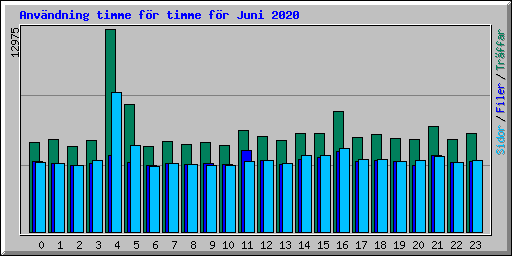 Anvndning timme fr timme fr Juni 2020