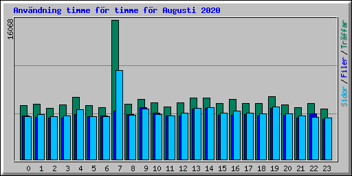 Anvndning timme fr timme fr Augusti 2020