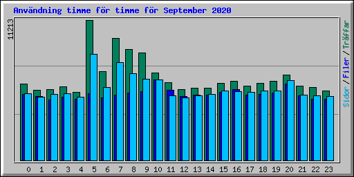 Anvndning timme fr timme fr September 2020