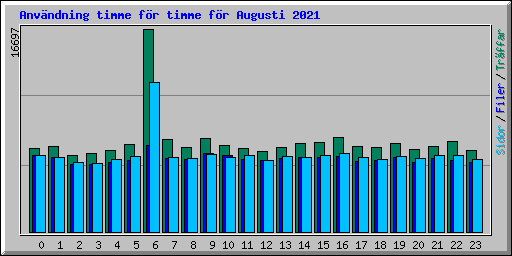 Anvndning timme fr timme fr Augusti 2021