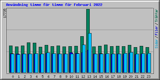 Anvndning timme fr timme fr Februari 2022