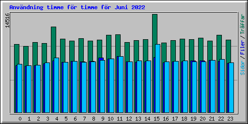 Anvndning timme fr timme fr Juni 2022