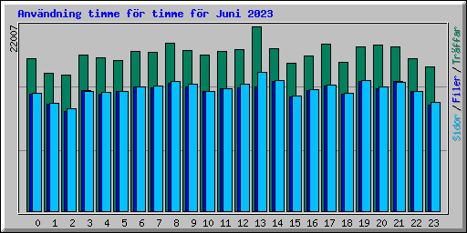 Anvndning timme fr timme fr Juni 2023